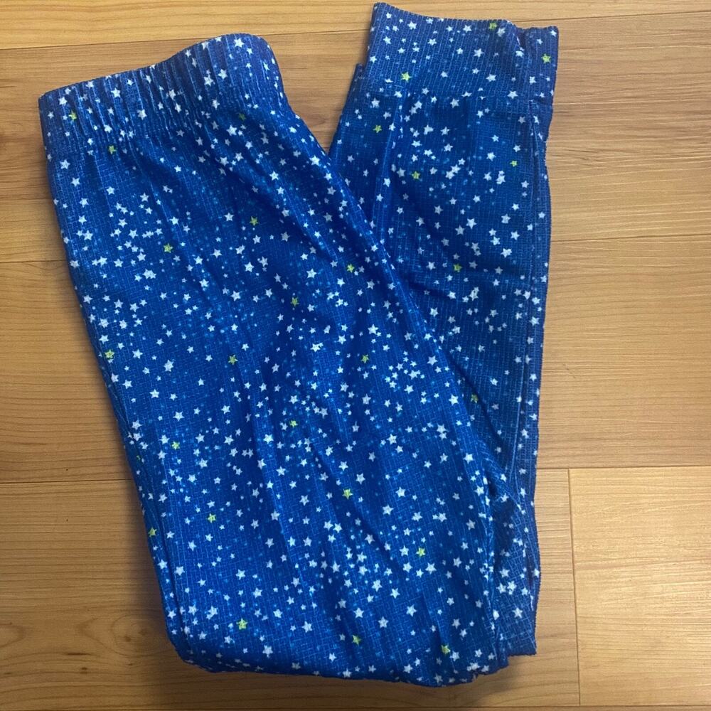 Boys Kids Unisex L.L. Bean Size 8 Pajamas Pants Stars Polyester Warm Comfy, 2089